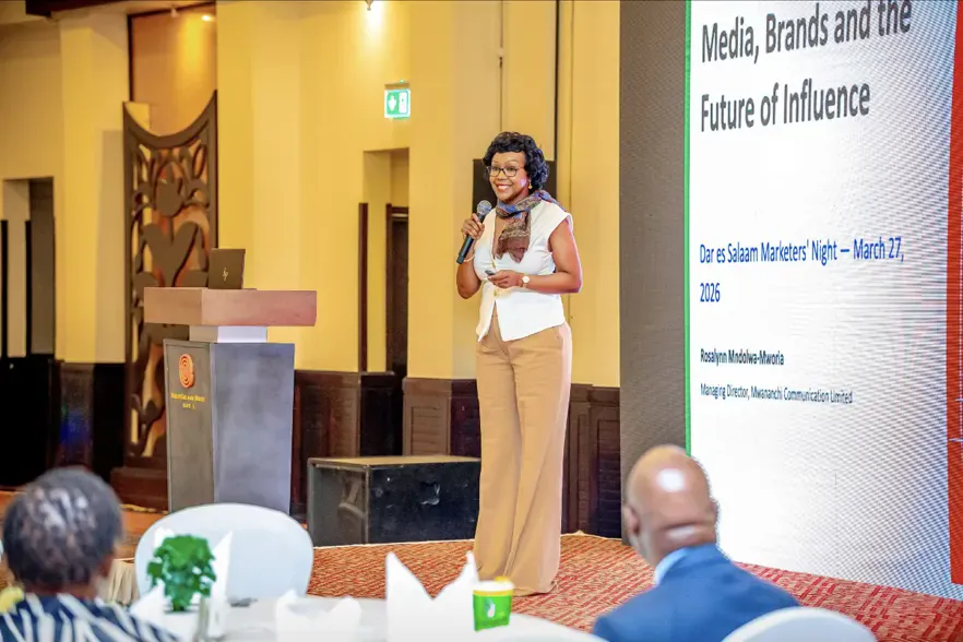 Rosalynn Mworia speaking on media, brand and trust